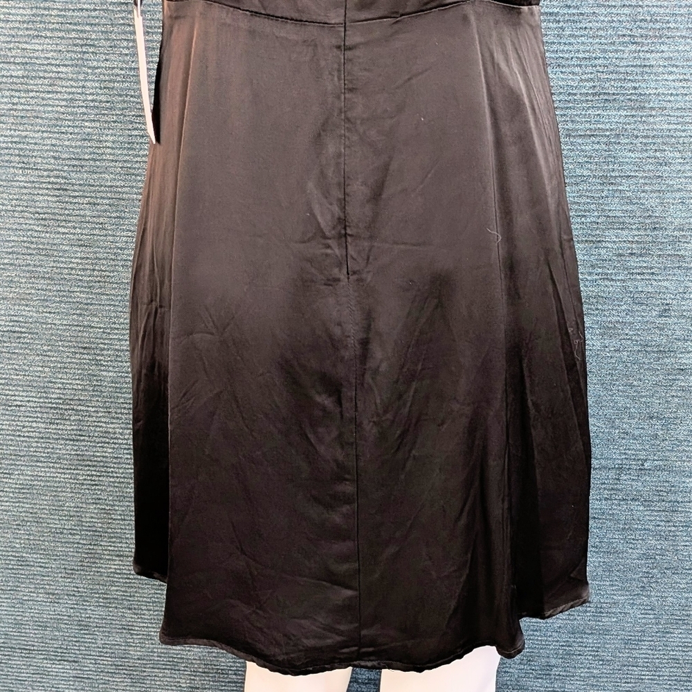 ASTR The Label Peony Black Ruched Satin Mini-Dress NWT - Picture 9 of 16